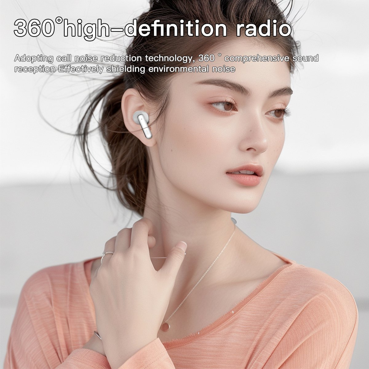 Wireless Earbuds, Bluetooth Ear Buds with Big Bass Stereo Sound, 48 Hours Playtime, Lightweight in-Ear Fit Earphones, IPX7, Hands-Free Calls with AI for iPhone, Android, Pad, Sports, Workout