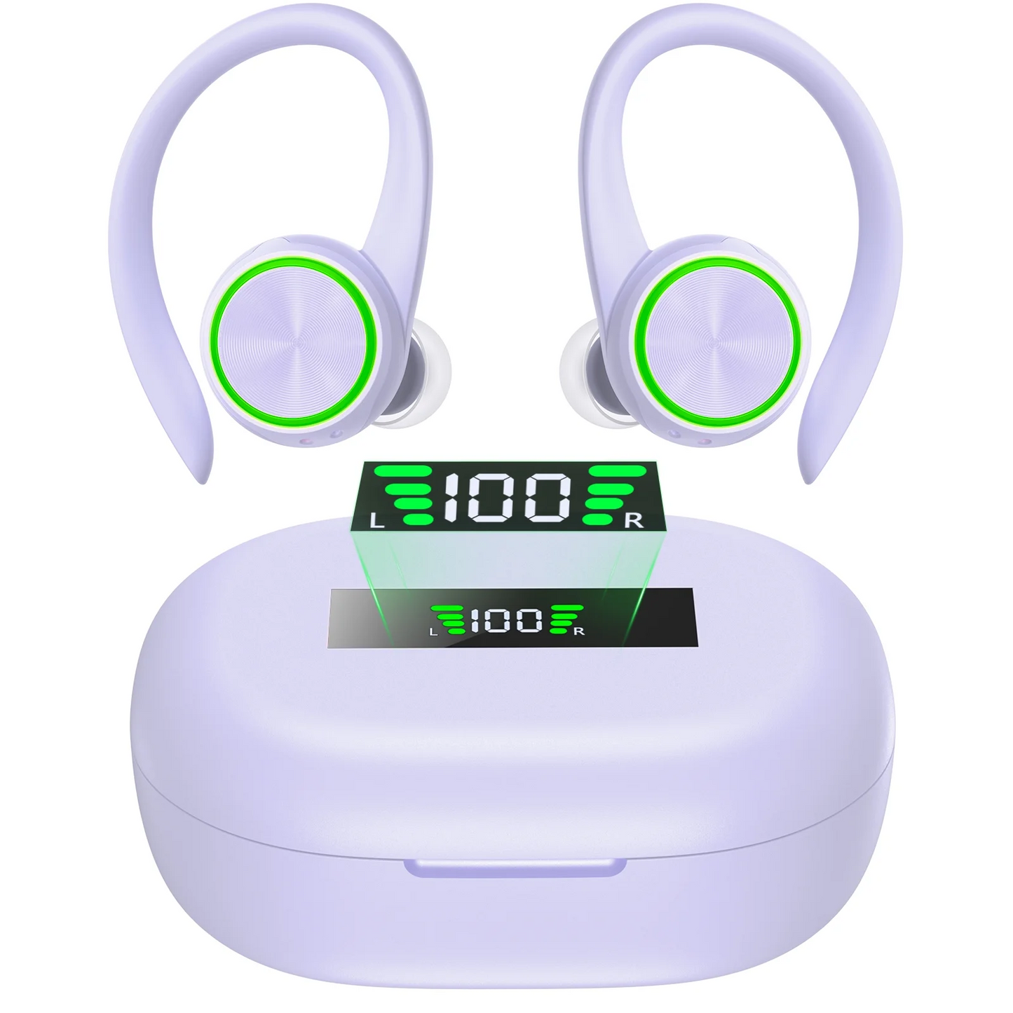 Wireless Earbuds, 2025 Bluetooth Headphones, 50hrs Stereo Deep Bass Ear Buds with Power Display Charging Case, buit in Mic, IPX5 Waterproof Headset for iPhone Andriod Phones
