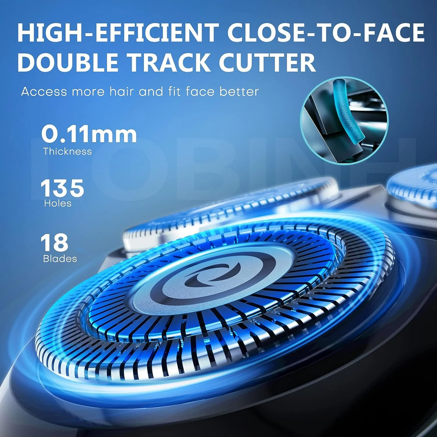 4D Floating Head Electric Shaver for Men, 100% Washable Rechargeable Waterproof Electric Razor Wet & Dry Shaving with LCD Power Indicator, 1 Hour Fast Charging