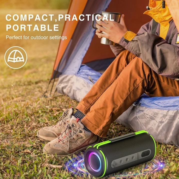 Bluetooth Speaker with HD Sound, Portable Wireless, IPX5 Waterproof, Up to 20H Playtime, TWS Pairing, BT5.3, for Home/Party/Outdoor/Beach, Electronic Gadgets, Birthday