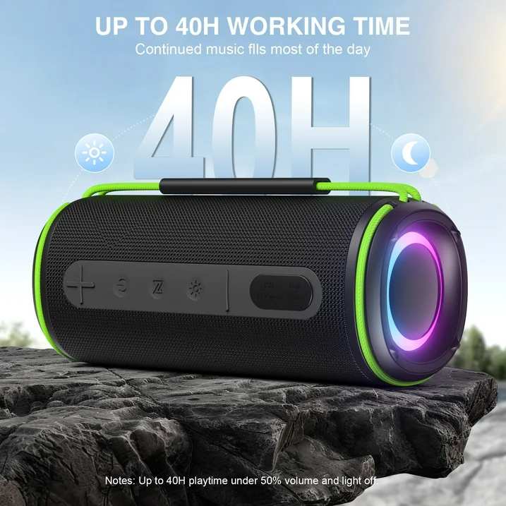 Bluetooth Speaker with HD Sound, Portable Wireless, IPX5 Waterproof, Up to 20H Playtime, TWS Pairing, BT5.3, for Home/Party/Outdoor/Beach, Electronic Gadgets, Birthday