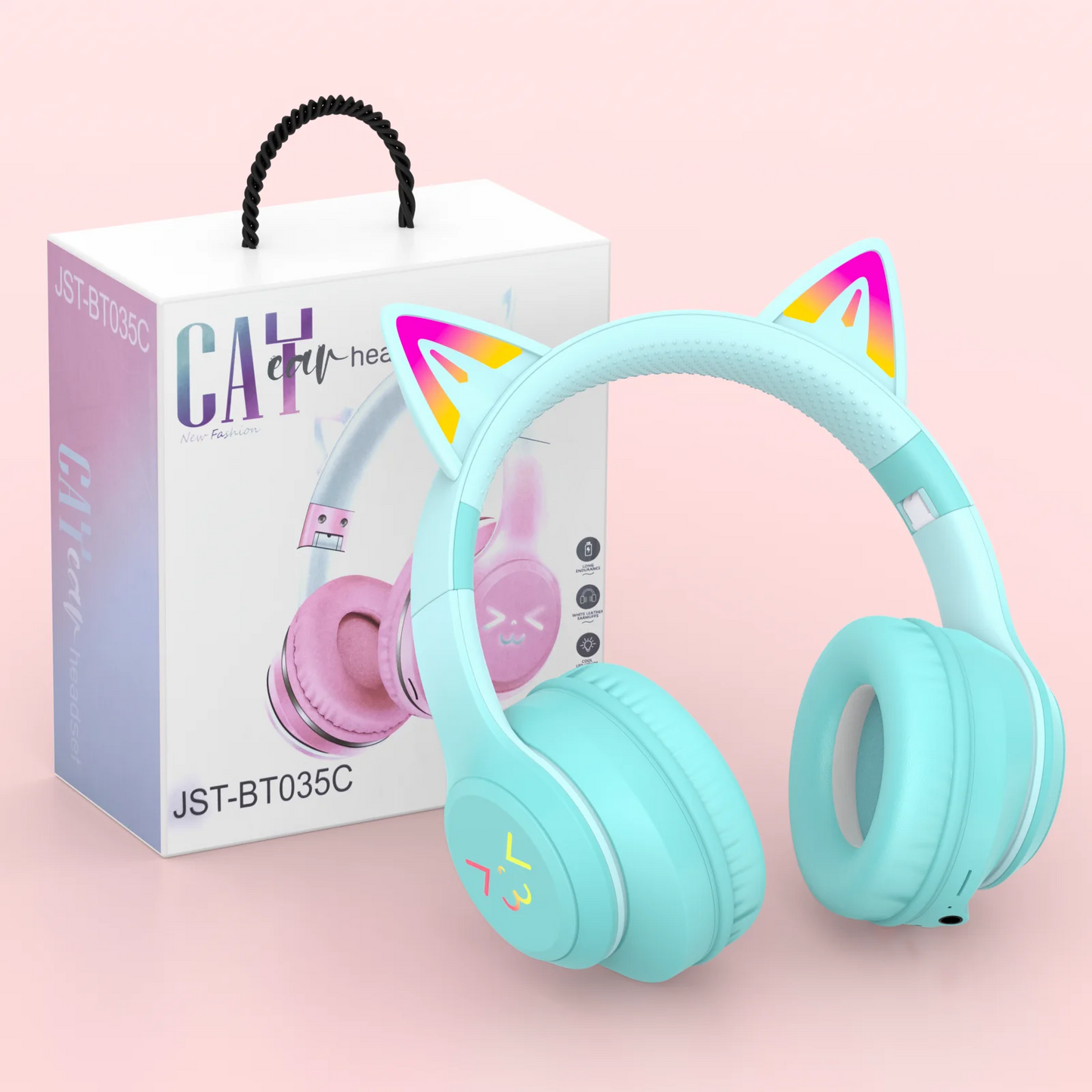Kids Bluetooth Headphones, Lightweight Wireless Headphones for Kids, 85/94dB Volume Limited, 60 Hours Playtime, Bluetooth 5.3