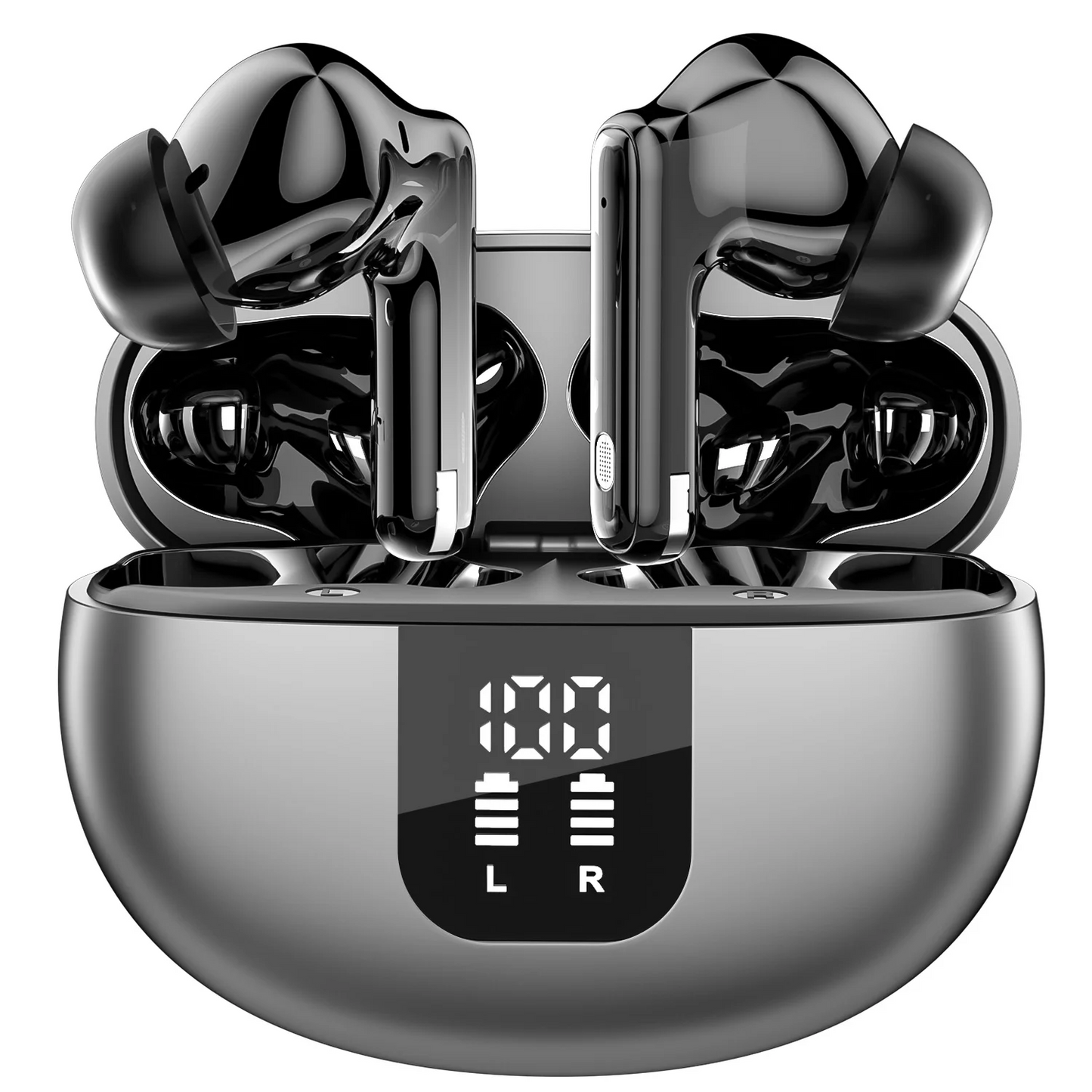 Wireless Bluetooth 5.4 Earbuds, Ear Buds LED Power Display Headphones 6D Stereo, Bluetooth Earbuds in-Ear Noise Cancelling Mic, 40H Playback Mini Case IP7 Waterproof Sports Earphones for Android iOS