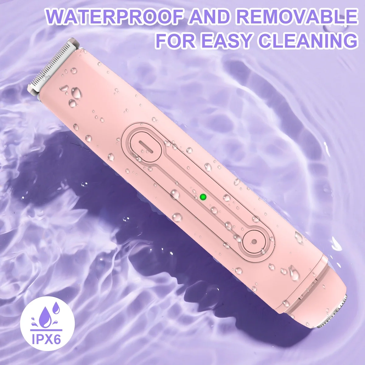 Bikini Trimmer for Women, Dual Head Electric Razors, Pubic Hair Trimmer with IPX7 Waterproof & Easy Cleaning, Rechargeable Painless Silk Glide Pro Shaver for Underarm Leg Arm Body Face