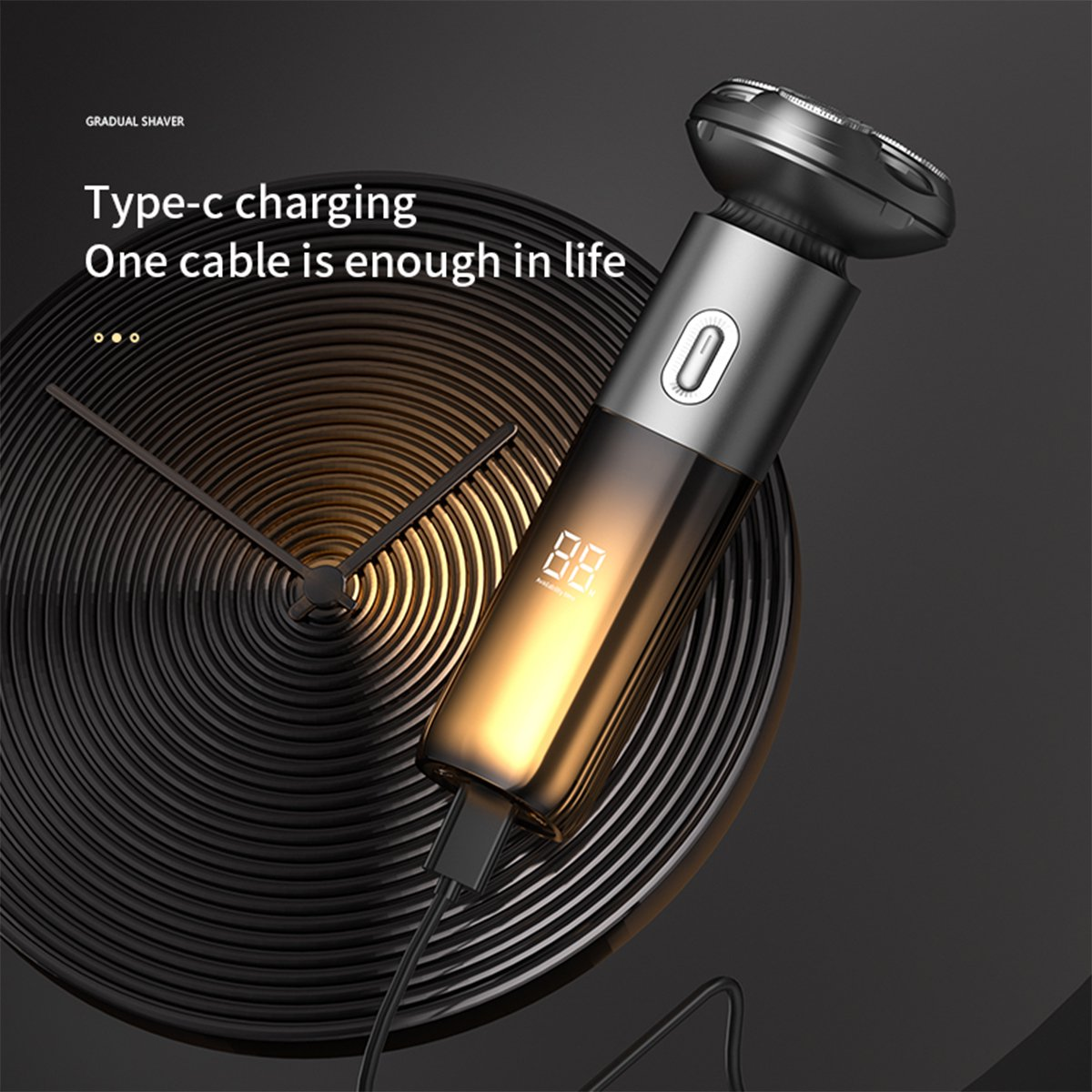 Obacre Electric Razor for Men,3D Floating Men's Rotary Shavers,Wet/Dry for Beard,IPX7 Waterproof Hygiene Trimmer,LED Display,USB-C Fast Charging,Travel Lock,Travel Trimmer Grooming Set