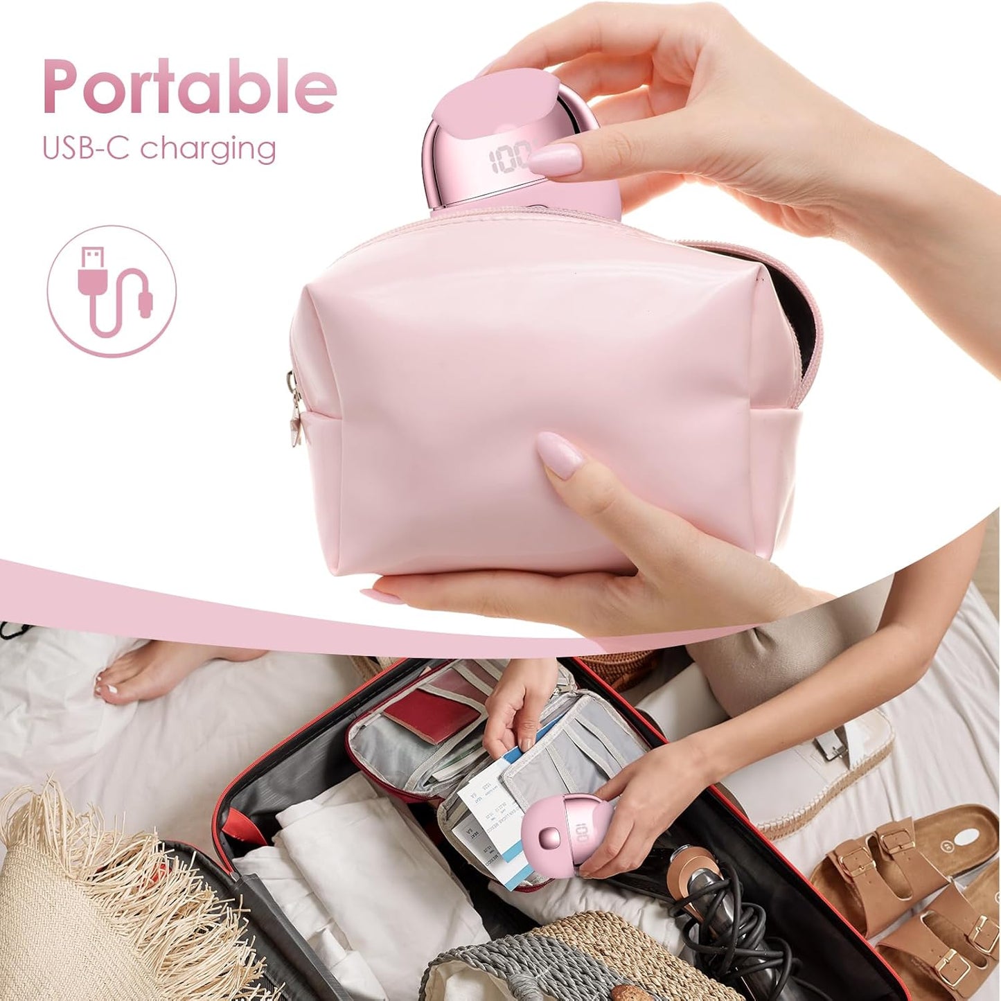 Cordless Electric Shaver for Women: Mini Electric Razors with LED Display - Rechargeable Bikini Trimmer - IPX7 Waterproof Wet Dry Face Razor for Body Public Leg