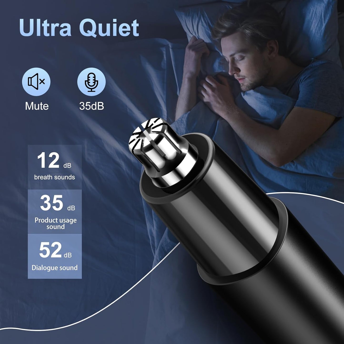 Ear and Nose Hair Trimmer for Men and Women, Travel Trimmer,High-Precision Nose Shaver,USB Rechargeable,Waterproof,Safe & Quiet Operation,Portable Ear Hair Remover Design