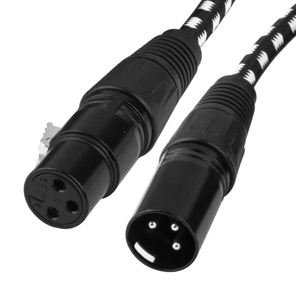 XLR to XLR Cable 3.3FT, 3-Pin Male/Female Balanced Mic Cord for Shure, Speaker