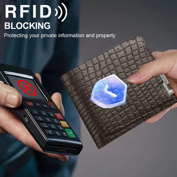 Wallet for Men, RFID Blocking Metal Bifold Men's Wallet, Extra Capacity with Multiple Card Slots, Ultra thin and Simple