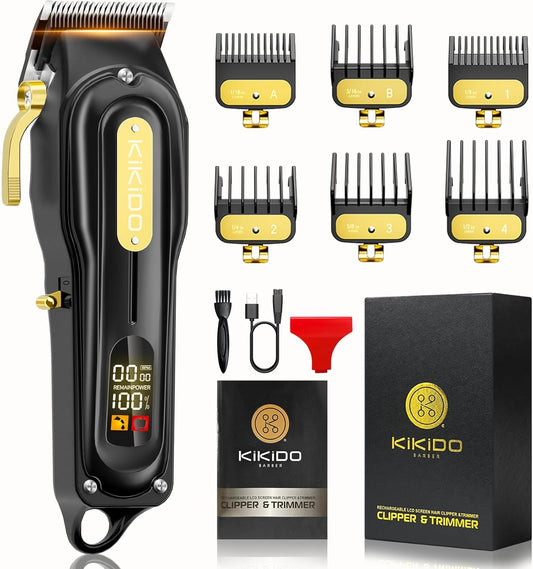 Hair Clippers for Men, Cordless&Corded Hair Clipper, Professional Barber Kit for Hair Cutting & Grooming Set, Mens Hair Clippers with LED Display