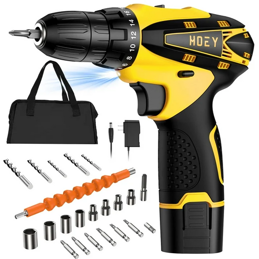 Electric Drilling Machine, Cordless Drilling Machine，12V Drill Driver with w/Li-ion Battery/Charger，for Torpedo Level, Wire Pliers for Wood, Furniture Installation