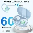 Wireless Earbuds, Bluetooth 5.4 Headphones Deep Bass Stereo, in-Ear Earphones with 4 ENC Mics, 45H Playtime LED Display Mini Charging Case Ear Buds, IP7 Waterproof Wireless Headphones for Android iOS