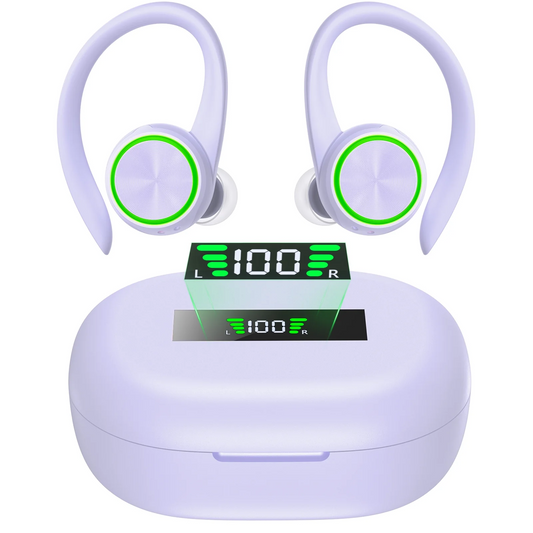 Wireless Earbuds, 2025 Bluetooth Headphones, 50hrs Stereo Deep Bass Ear Buds with Power Display Charging Case, buit in Mic, IPX5 Waterproof Headset for iPhone Andriod Phones