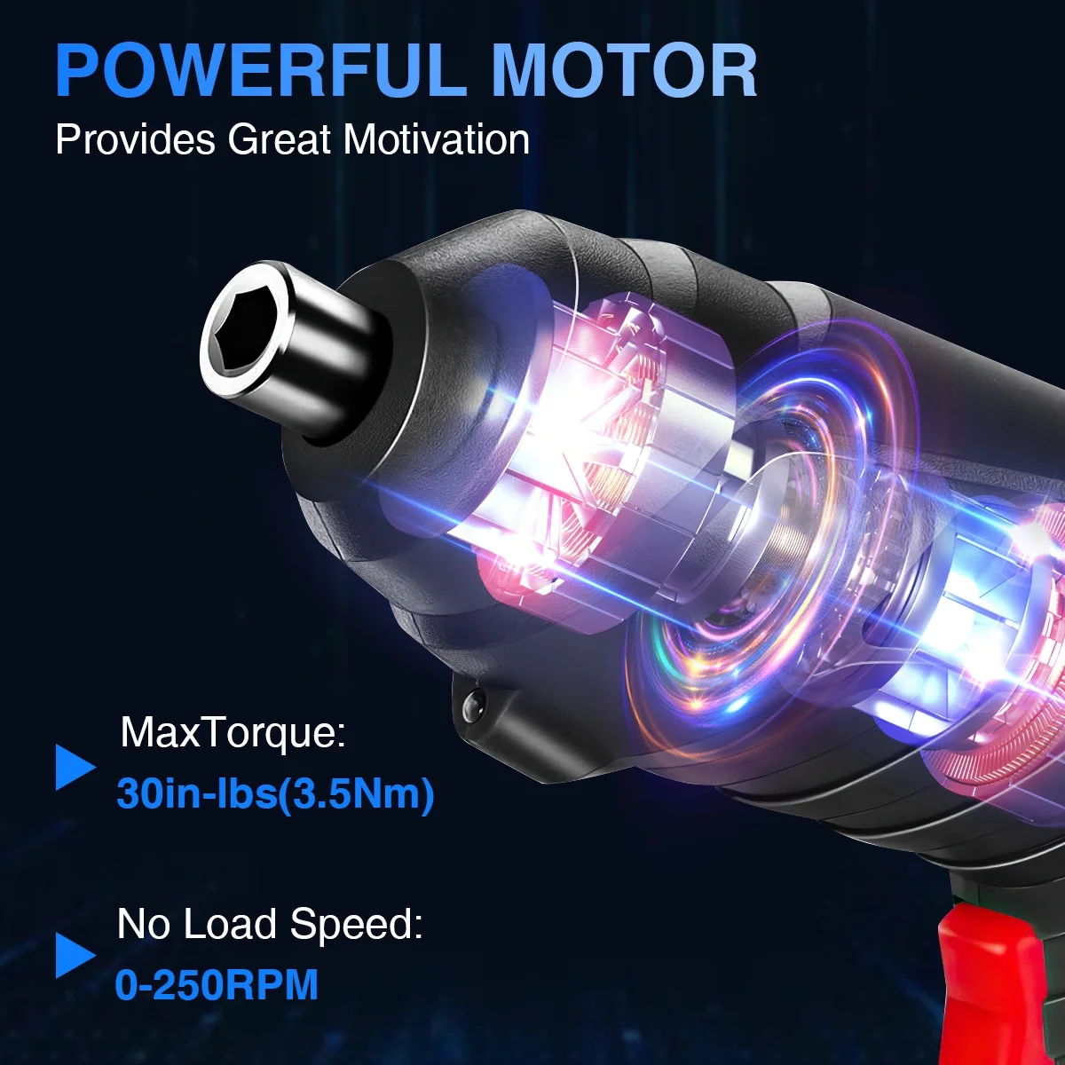 Hoey Cordless Screwdriver, 47 in 1 Electric Screwdriver,Dual Position Handle with USB Cable LED Light for Home Office DIY Tools