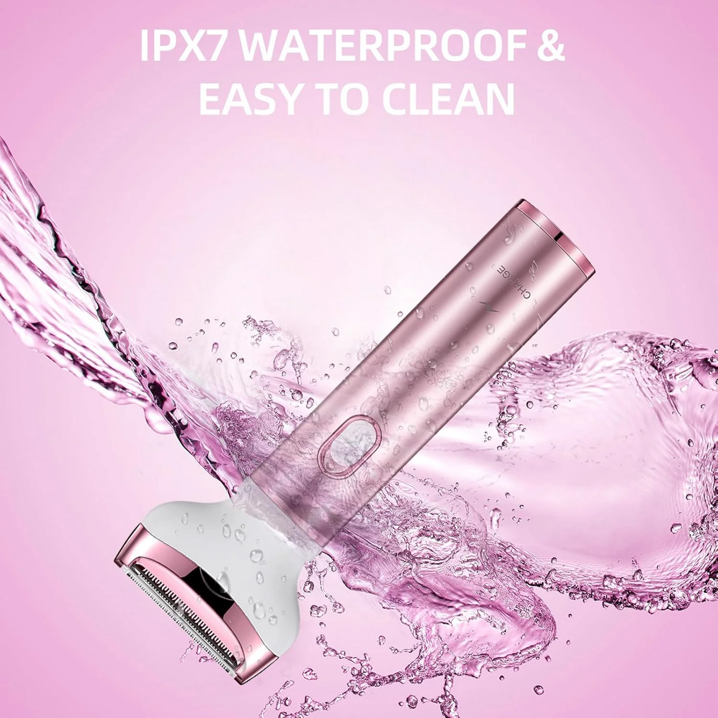 Hoey 4 in 1 Electric Lady Shaver,Women Razors for Shaving Cordless Painless Shaver for Women Face, Legs and Underarm, Portable Bikini Trimmer Wet & Dry Hair Removal, Cordless - Micro USB Rechargeable