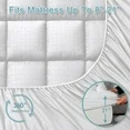 Hoey Twin Size Waterproof Mattress Pad Protector, Breathable Quilted Mattress Cover Noiseless Waterproof Fitted Sheet Mattress Topper Upto 21" Deep Pocket