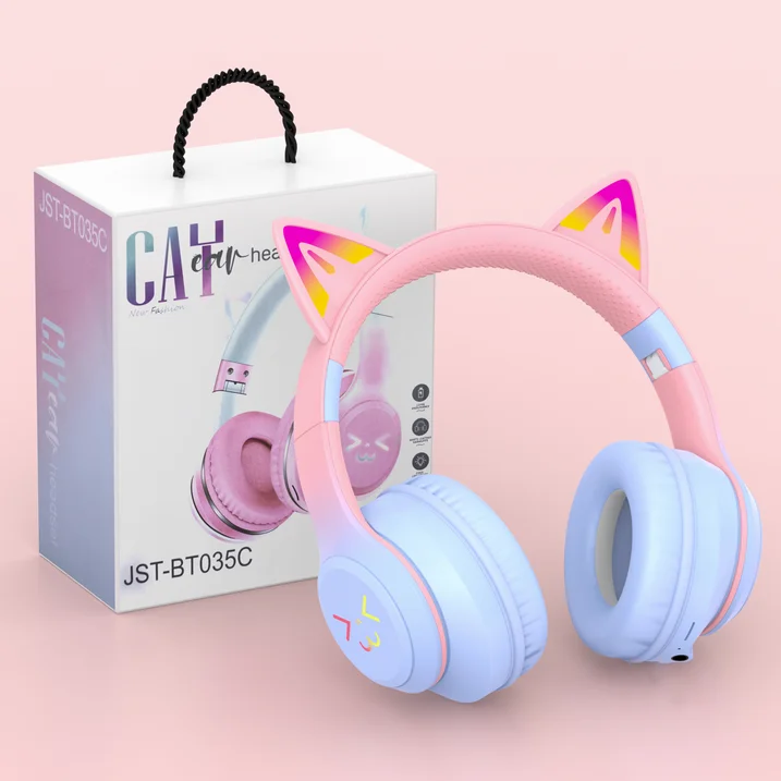 Kids Bluetooth Headphones, Lightweight Wireless Headphones for Kids, 85/94dB Volume Limited, 60 Hours Playtime, Bluetooth 5.3, Over-Ear Toddler Headsets with Built-in Mic