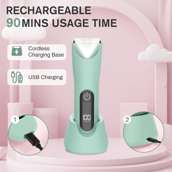Electric Shaver for Women for Legs Bikini Trimmer Electric Razors for Women Underarm Public Hairs Rechargeable Womens Shaver Wet