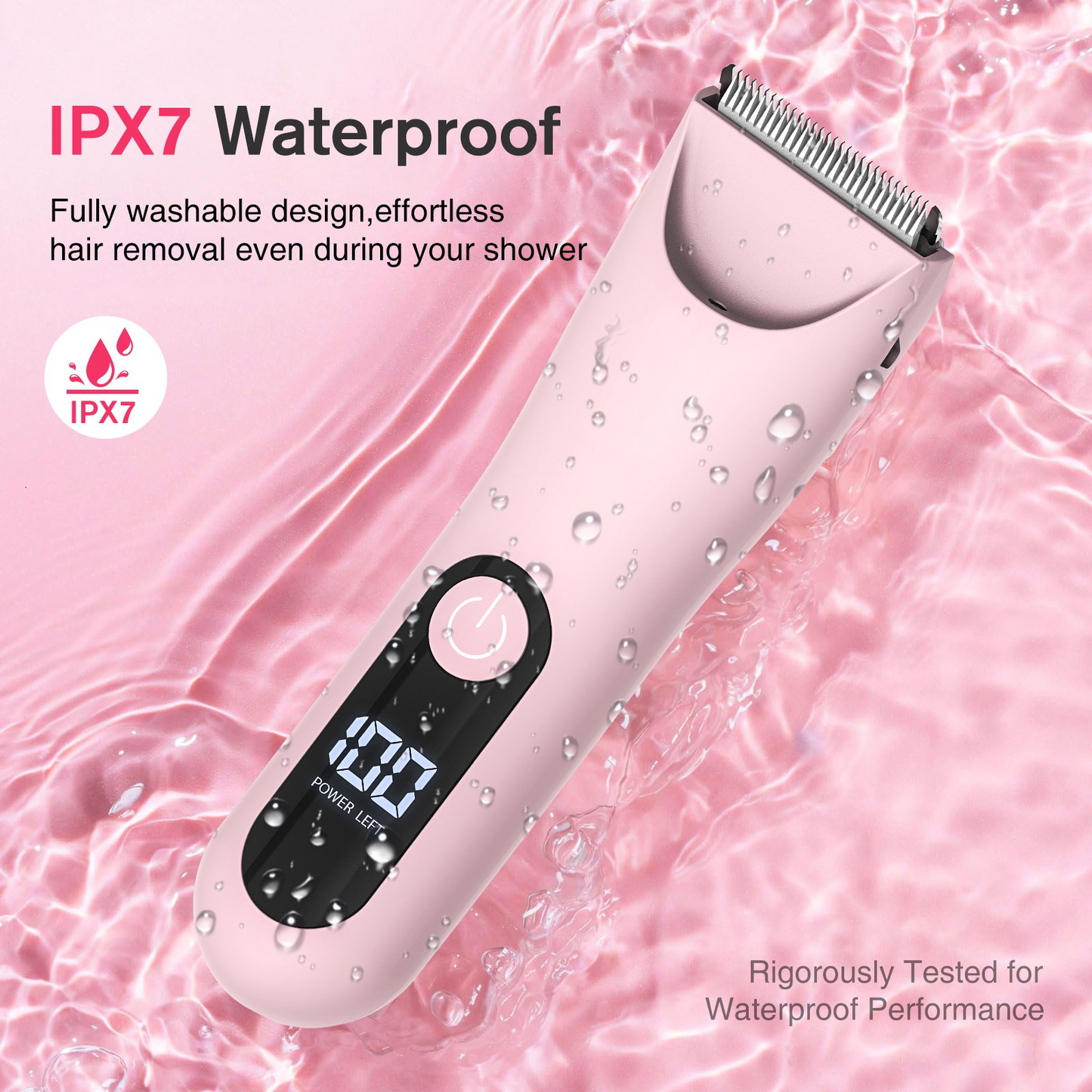 Electric Shaver for Women for Legs Bikini Trimmer Electric Razors for Women Underarm Public Hairs Rechargeable Womens Shaver Wet Dry Use Painless Cordless with Detachable