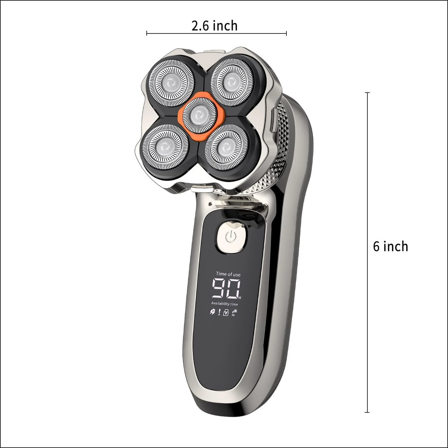 Electric Razor for Men Cordless: Wet/Dry Rotary Shaver Waterproof - USB Fast Charging & Sensitive Skin Care - Pop up Trimmer & Precision Blades