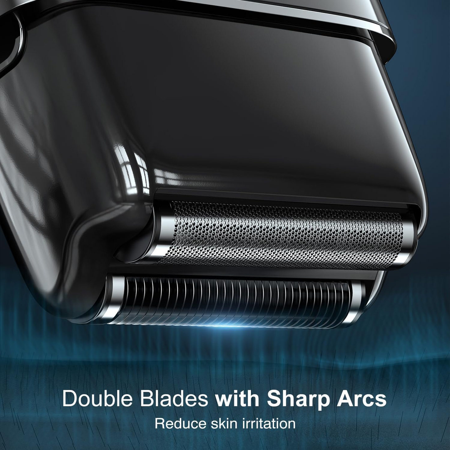 Electric Foil Shaver for Men, Mini Electric Razor with 3 Blade Heads Floating Head IPX7 Waterproof Wet and Dry Protable Beard Trimmer for Travel