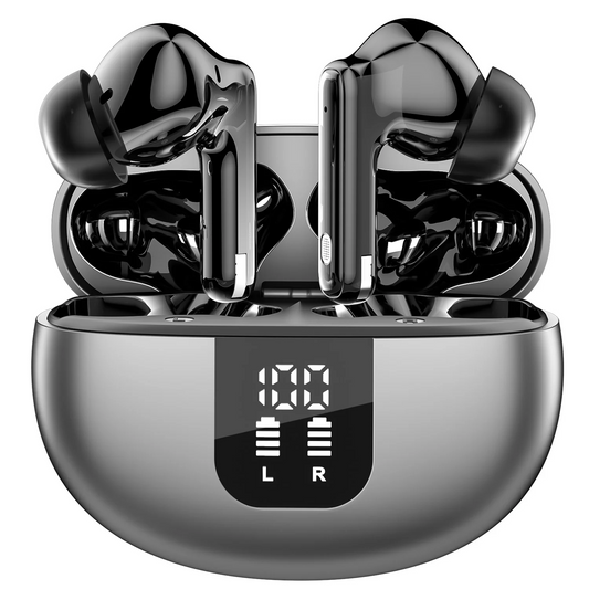 Wireless Bluetooth 5.4 Earbuds, Ear Buds LED Power Display Headphones 6D Stereo, Bluetooth Earbuds in-Ear Noise Cancelling Mic, 40H Playback Mini Case IP7 Waterproof Sports Earphones for Android iOS