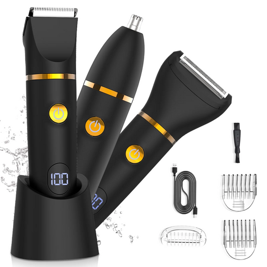 Bikini Trimmer for Women, Electric Razor for Pubic Hair 3-in-1, Bikini Shaver for Legs Body Hair, Womens Electric Razor IPX6 Waterproof, Gifts for Women,Pink