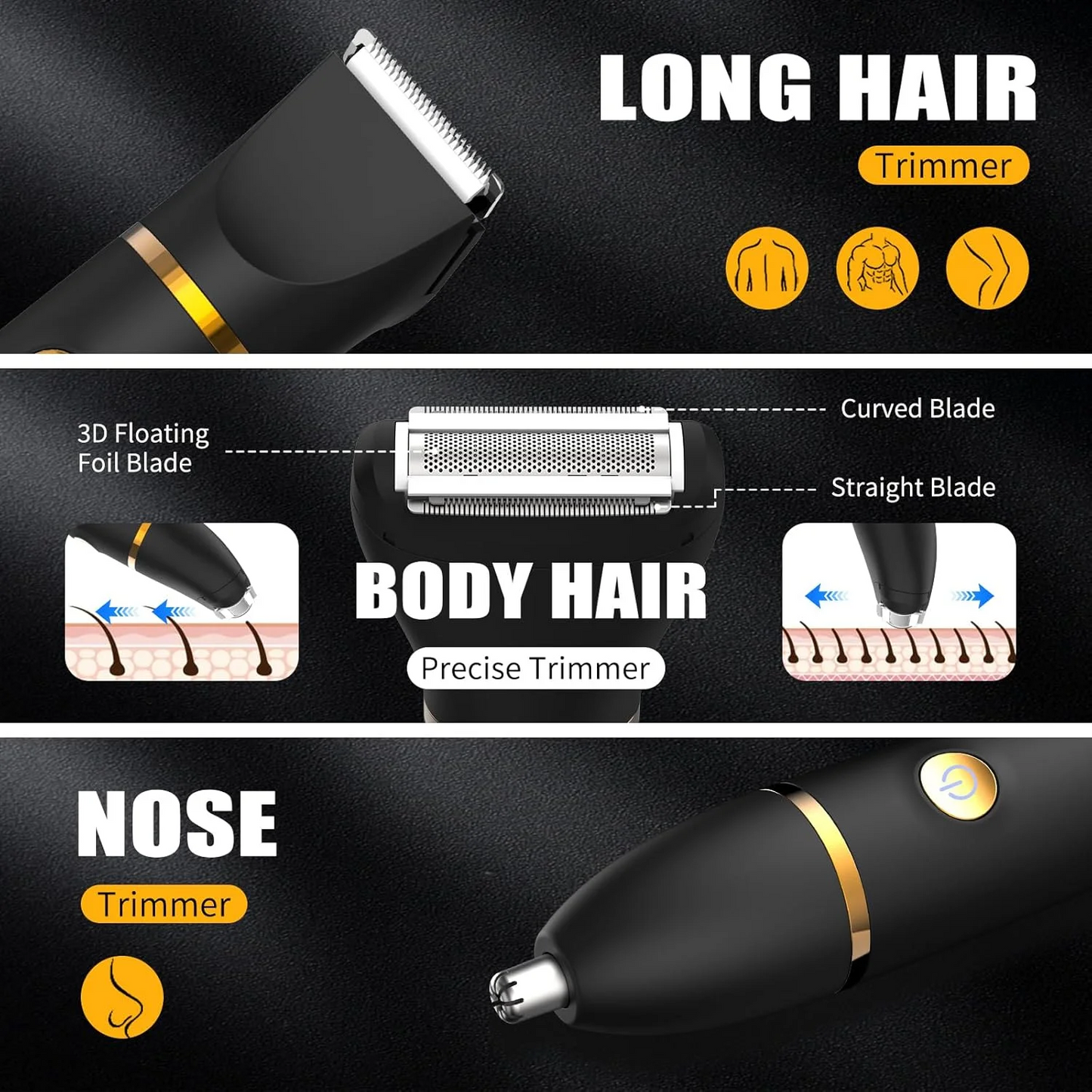 Bikini Trimmer for Women, Electric Razor for Pubic Hair 3-in-1, Bikini Shaver for Legs Body Hair, Womens Electric Razor IPX6 Waterproof, Gifts for Women,Pink