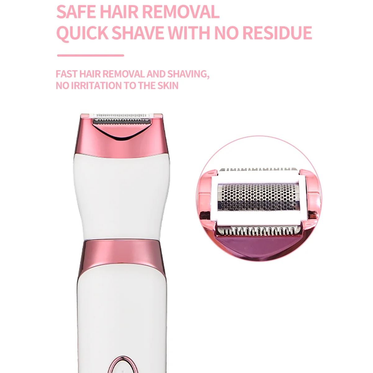 Electric Bikini Trimmer for Women,Led Power Display Removal for Body Nose Hair Trimmer Face Shavers Eyebrow Legs Armpit Bikini Area Pubic Underarms Rechargeable Portable 4 in 1 Womens Razors Set