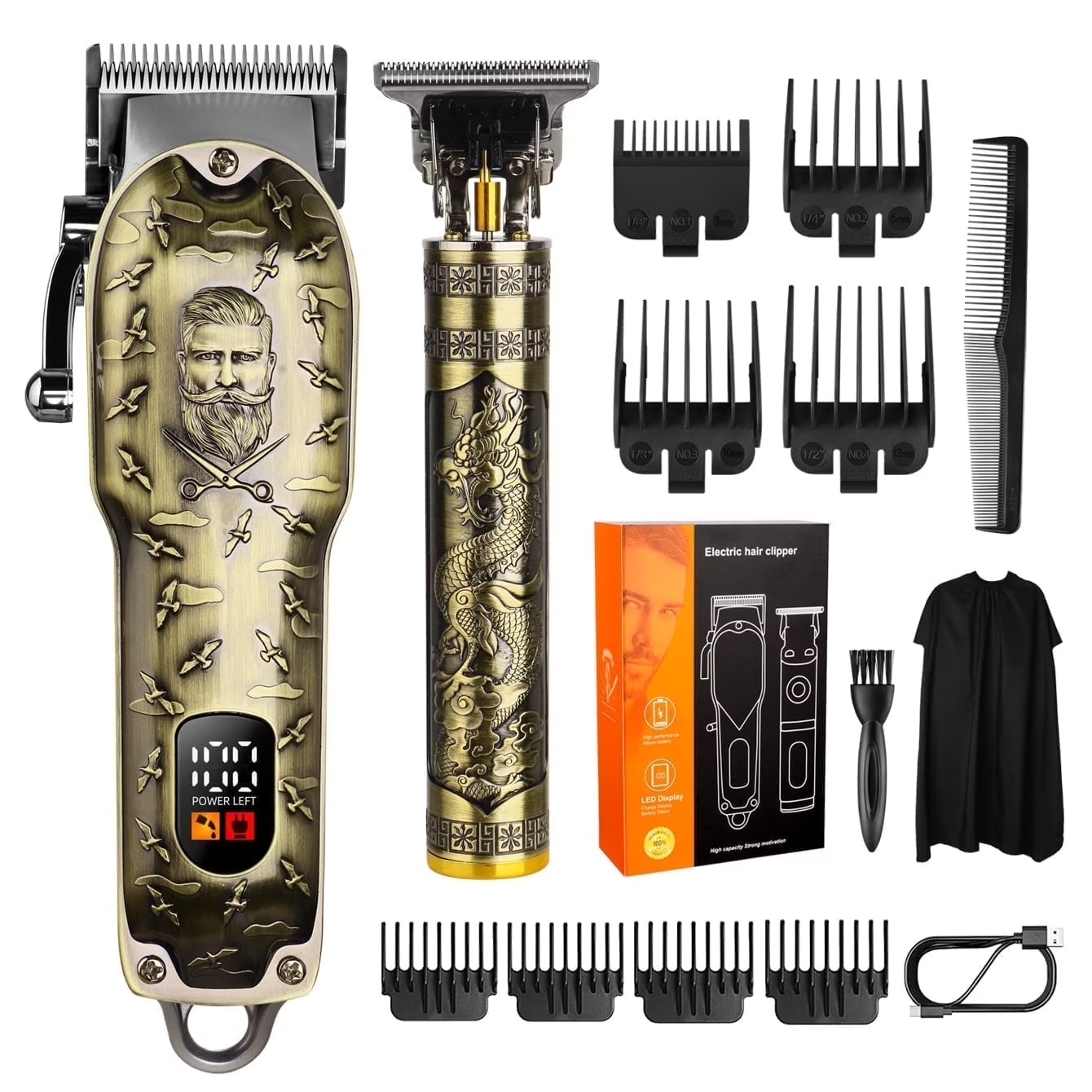 Hair Clippers for Men Professional, Cordless Hair Clippers for Hair Cutting, Mens Clippers and Trimmers Set