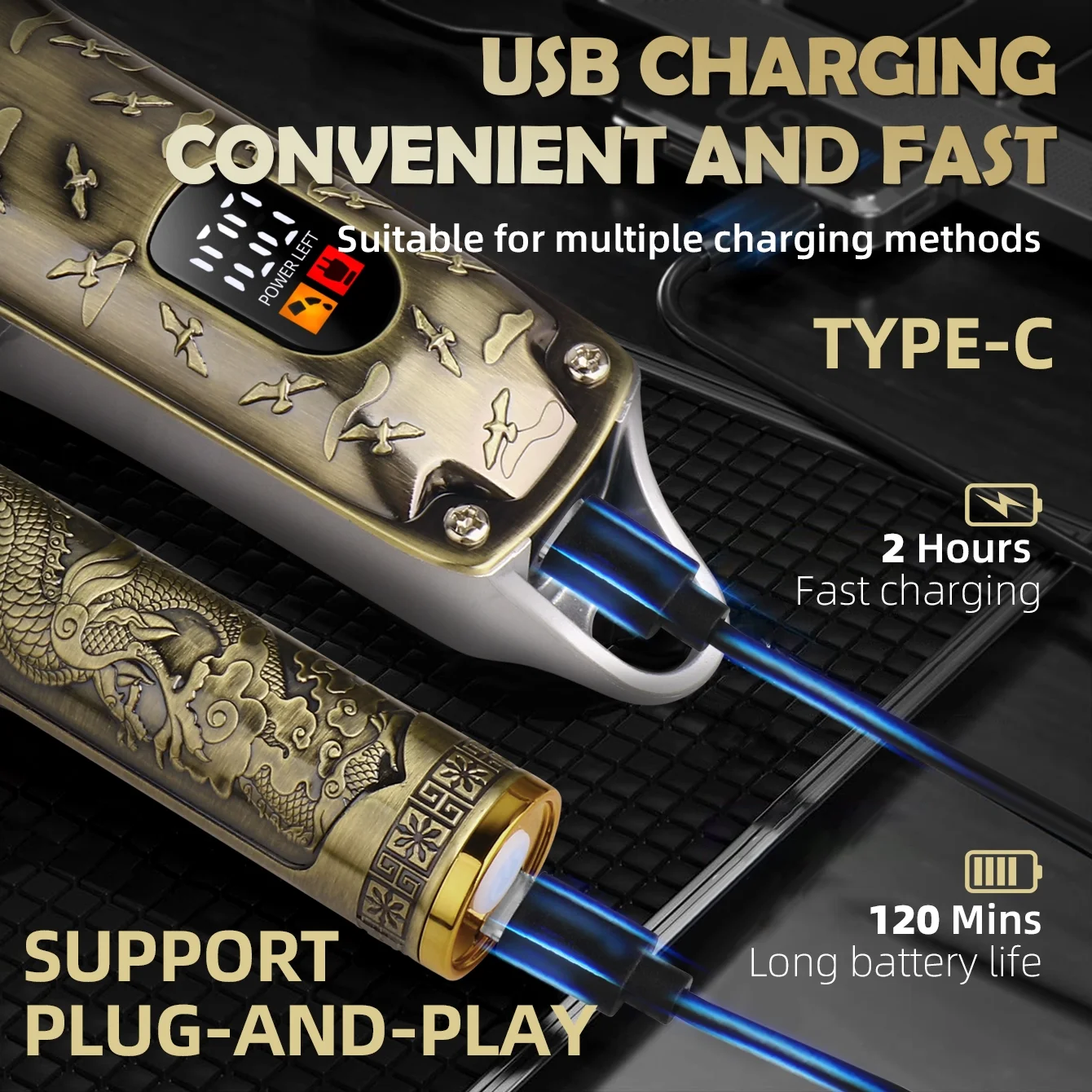 Hair Clippers for Men Professional, Cordless Hair Clippers for Hair Cutting, Mens Clippers and Trimmers Set