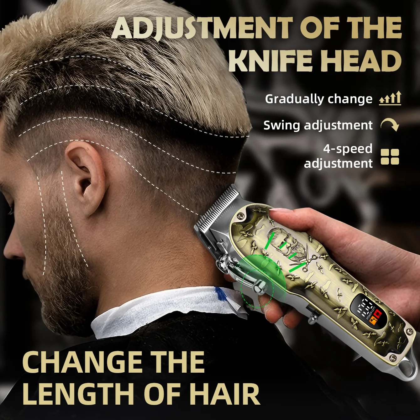 Hair Clippers for Men Professional, Cordless Hair Clippers for Hair Cutting, Mens Clippers and Trimmers Set