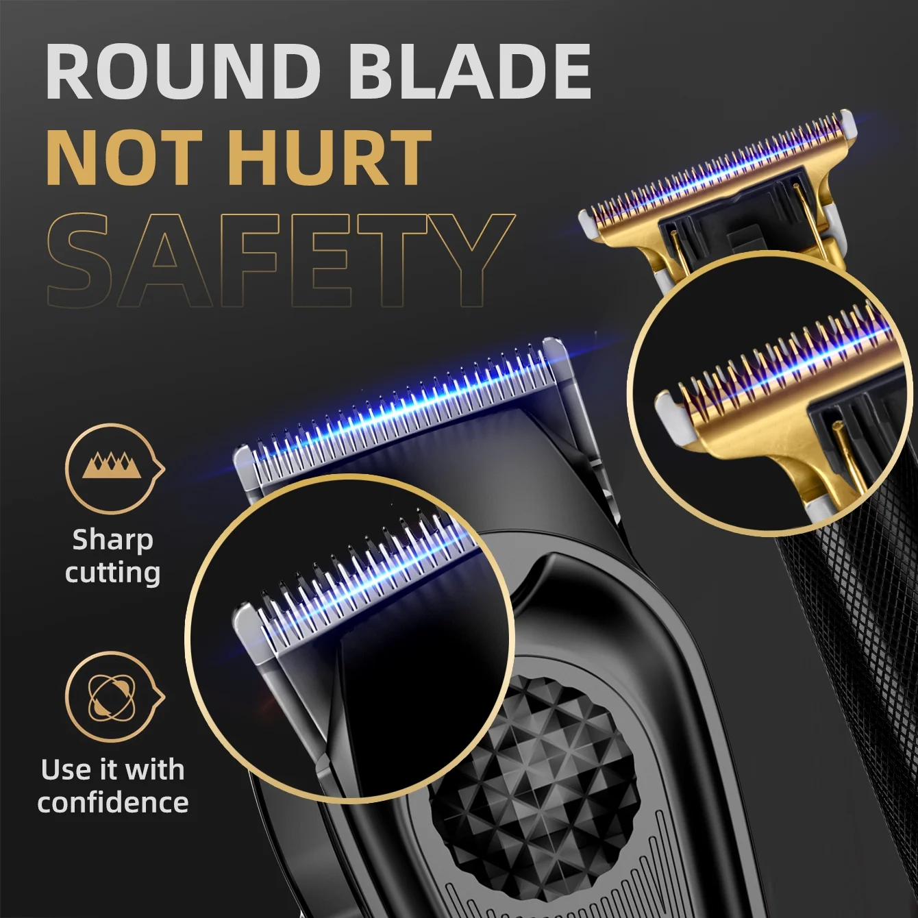 Professional Hair Clippers & Beard Trimmer Set for Men – Cordless Barber Clippers with LCD Display, Precision Trimmer & Travel Case – Gifts for Men Husband Father