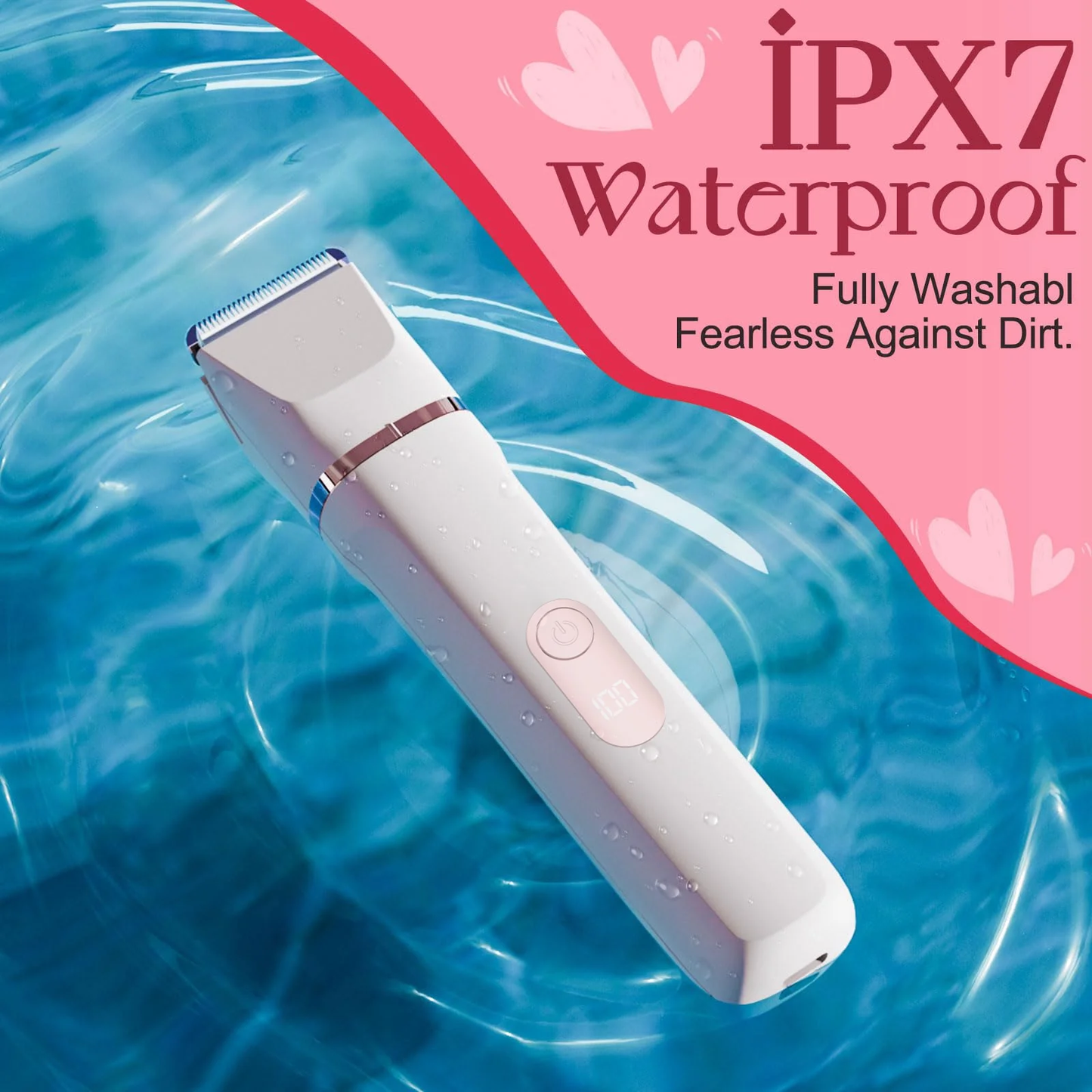 Hoey Bikini Trimmer for Women-Painless Electric Razor for Silk Skin,Cordless Wet/Dry Body Shaver for Trip,Replaceable Lady Facial Groomer,IPX7 Waterproof & Easy Cleaning,Ceramic Blade,USB Charge Dock