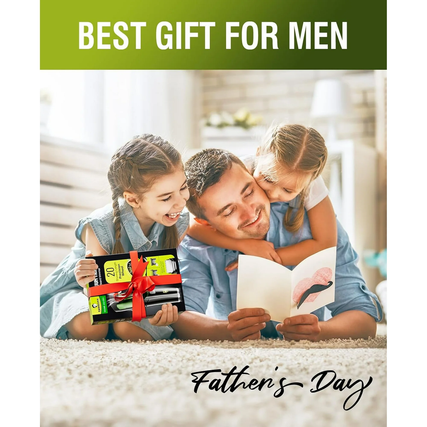 Beard Trimmer for Men, Vacuum Mustache Trimmer for Less Mess, IPX7 Waterproof, Rechargeable Electric Beard Cutting Kit with Adjustable Length Comb-Built-in Vacuum for Sideburns/Stubble