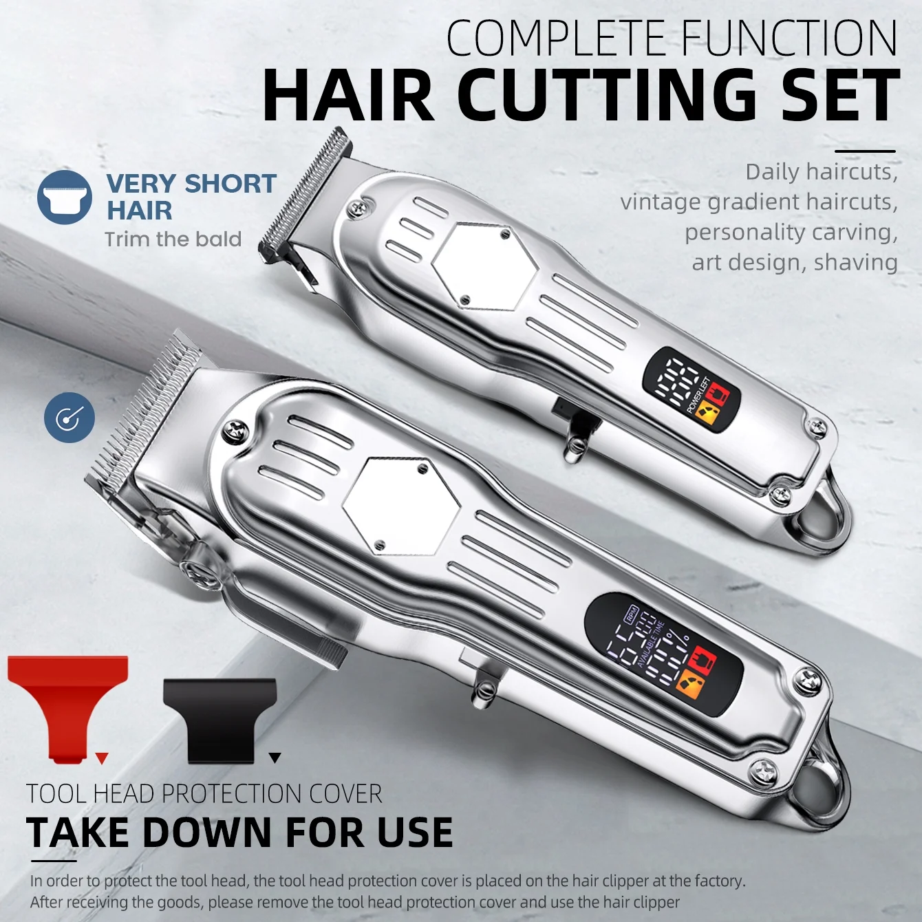 Clippers and Trimmers Set, Cordless Hair Clippers for Men, Barber Clippers Set
