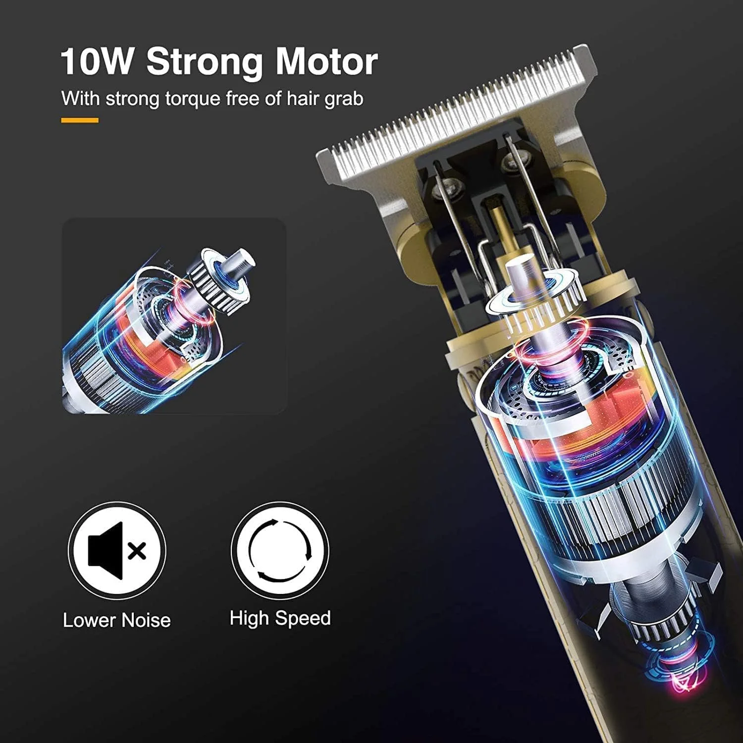 Professional Hair Trimmer for Men,T-Blade Zero Gapped Cordless Edger Clipper Cutting Rechargeable Liners Electric Beard Shaver with LED Display
