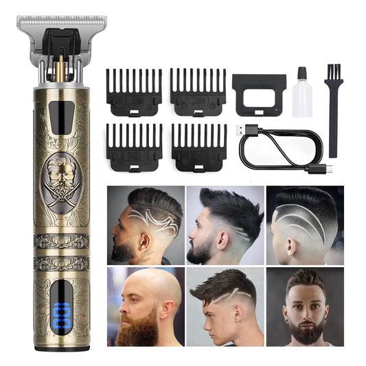 Professional Hair Trimmer for Men, Beard Trimmer Hair Clippers for Men, Cordless Rechargeable Hair Trimmer Cutting Grooming Kit,Beard Shaver Barbershop with LCD