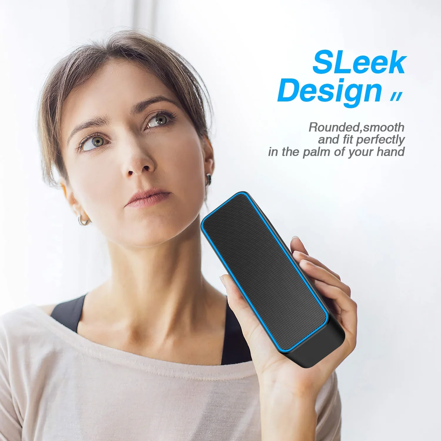 IPX7 Waterproof Shower Portable Bluetooth Speaker, Small Speaker Wireless Bluetooth with Loud Sound, Support TF Care/Built-in Mic- for Carabiner, Beach, Camping, Hiking, Pool, Great Gift