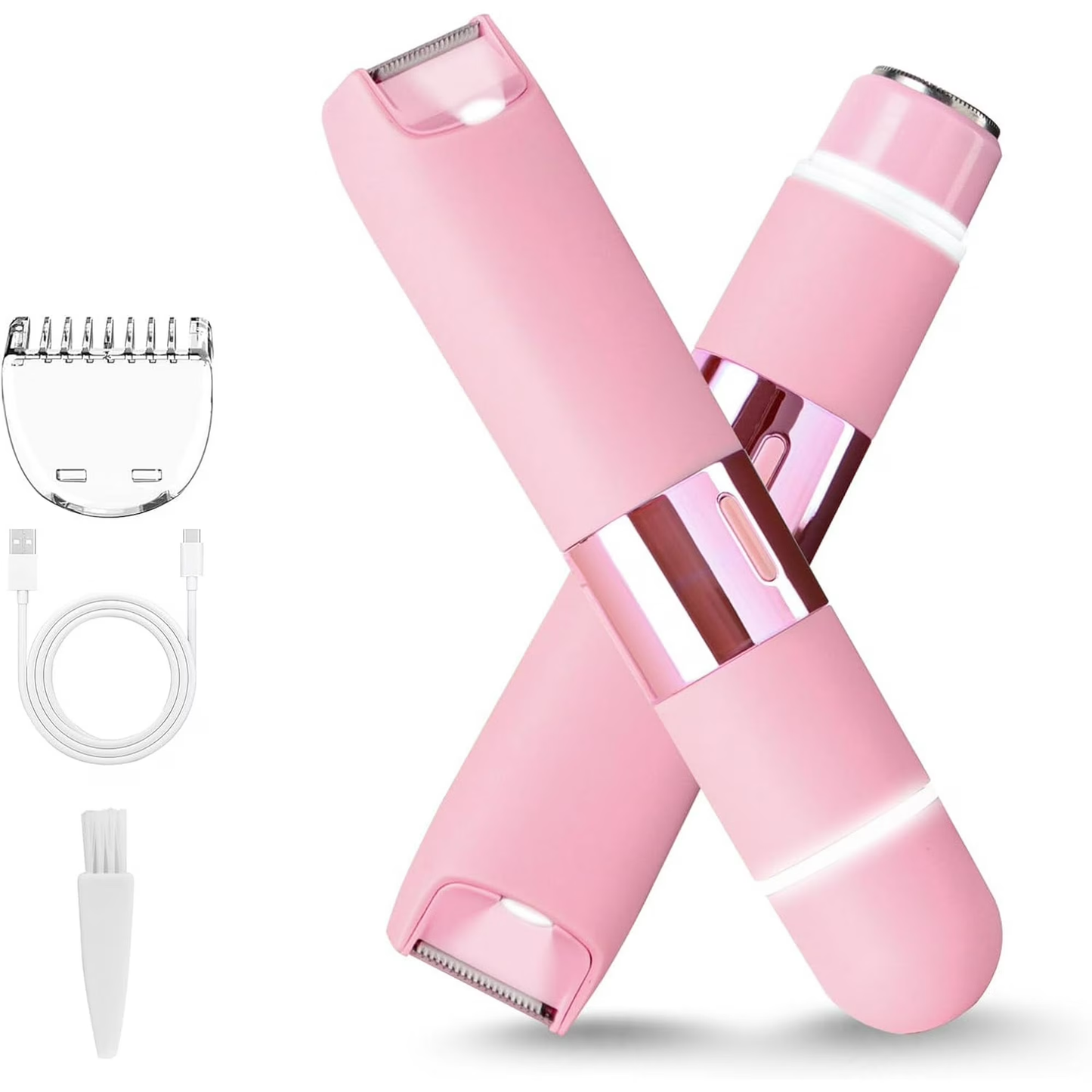 Bikini Trimmer, OBACRE IPX7 Waterproof 2-in-1 Electric Shaver for Women