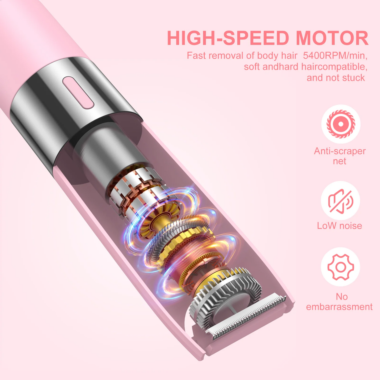 Bikini Trimmer, OBACRE IPX7 Waterproof 2-in-1 Electric Shaver for Women