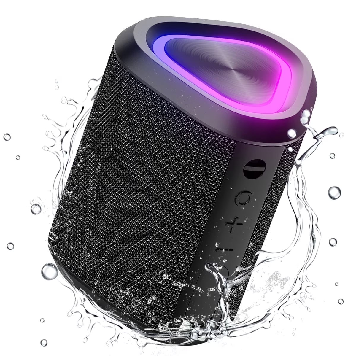 Portable Bluetooth Speaker with Lights, Powerful Crystal Clear Sound, IPX5 Waterproof, All Day Playtime, AUX&TF-Card Input, Bluetooth 5.3, TWS Paring, Small Wireless Speaker for Outdoor, Gift Ideas