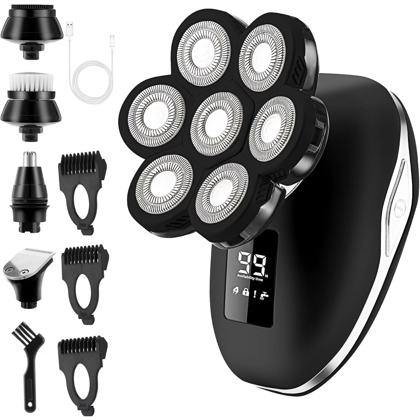 Obacre Electric Razors for Women,7D Gifts for Women,5 in 1 Cordless Electric Shaver with Detachable Head Wet & Dry Facial Hair Remover for Legs Painless Water Resistant