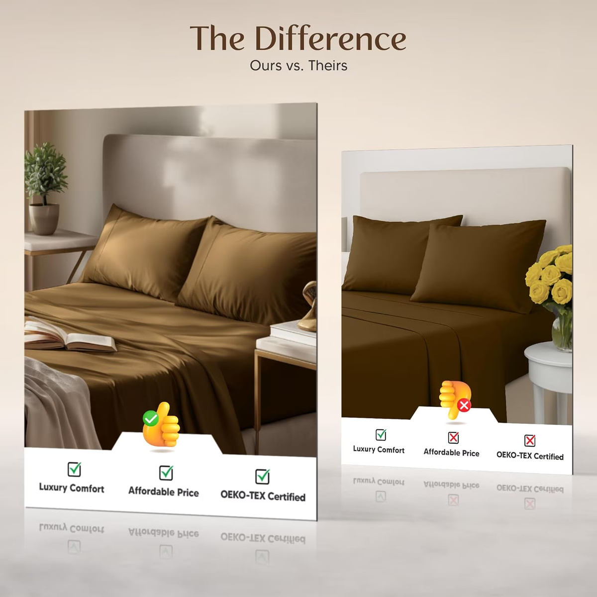 Naiade  King Size 4 Piece Microfiber Sheet Set with Deep Pocket Fitted Sheet, Soft Hotel Style Bedding, Embroidered Pillowcases and Convenient Side Storage Pocket