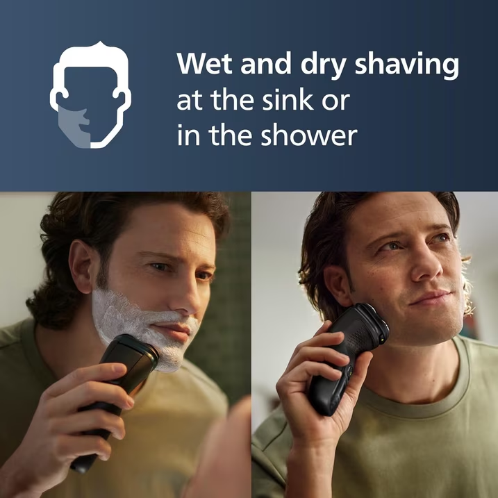 Hoey Electric Shaver 3D Floating Rotary Head Waterproof Wet Dry for Men