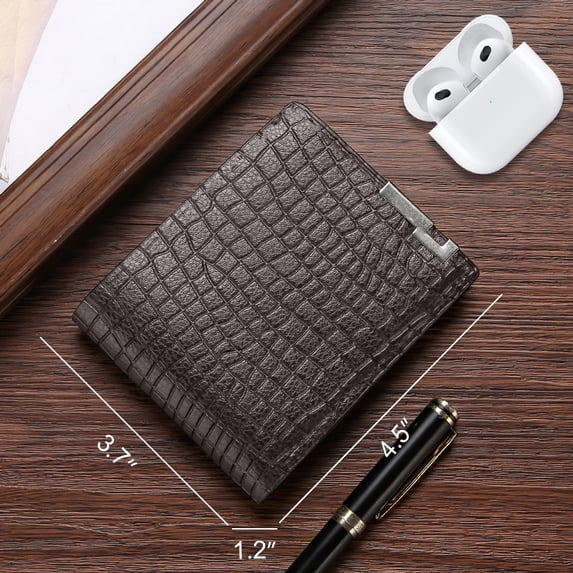 Wallet for Men, RFID Blocking Metal Bifold Men's Wallet, Extra Capacity with Multiple Card Slots, Ultra thin and Simple