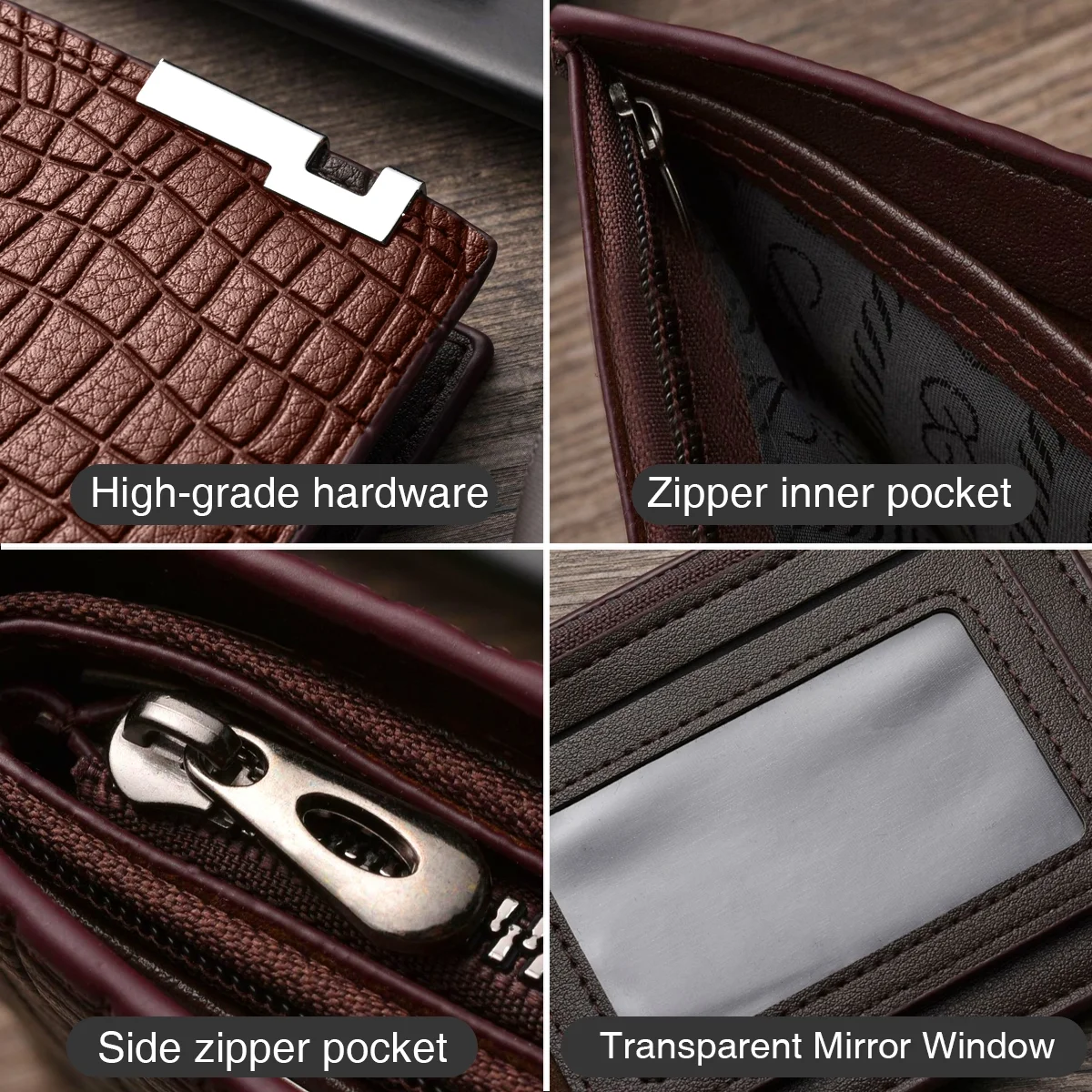 Wallet for Men, RFID Blocking Metal Bifold Men's Wallet, Extra Capacity with Multiple Card Slots, Ultra thin and Simple