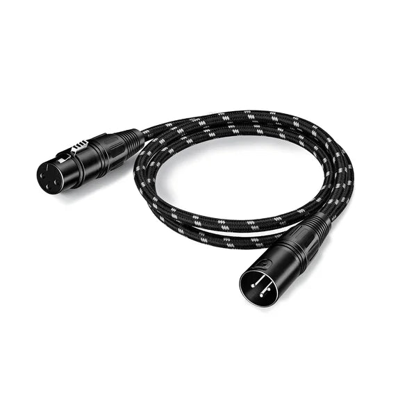 Hoey XLR Cable 3.3FT Braided 3-Pin Balanced Mic Cord Studio