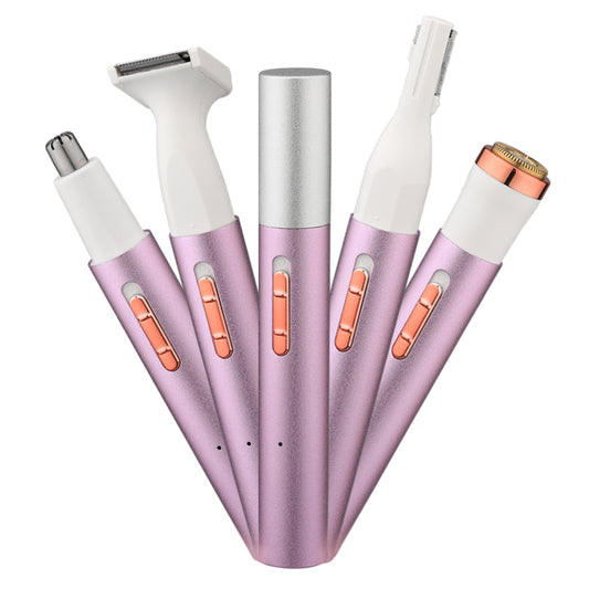 Electric Razors for Women - 4 in 1 Bikini Trimmer for Women, Waterproof Body Pubic Shaver for Womens Wet & Dry Use, Replaceable Facial & Nose Hair Trimmer, Rechargeable Hair Removal Kit,