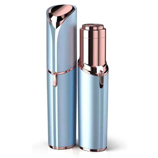 Hoeylife Facial Hair Remover for Women - Painless Face Shaver - Electric Hair Removal Device for Face Lips Peach Fuzz with Light (Blue)